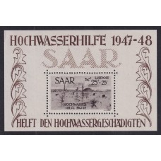 ALEMANIA ESTAMPILLA SARRE 1948 Yv BLOQUE 2 HOJITA NUEVA MINT RARA 700 €